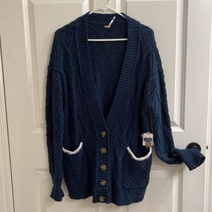 NWT Free People Montana Cable Knit Cardigan
